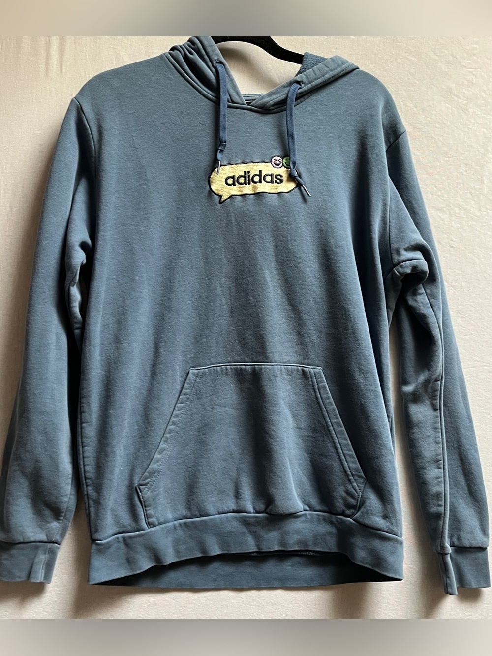 Adidas Essentials Optimoticons Fleece Oversized Pullover Hoodie Size M